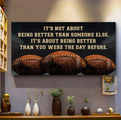 Personalized Basketball Poster Canvas It Is Not About Being Better Than Someone Else It's About Being Better Than You Were The Day Before