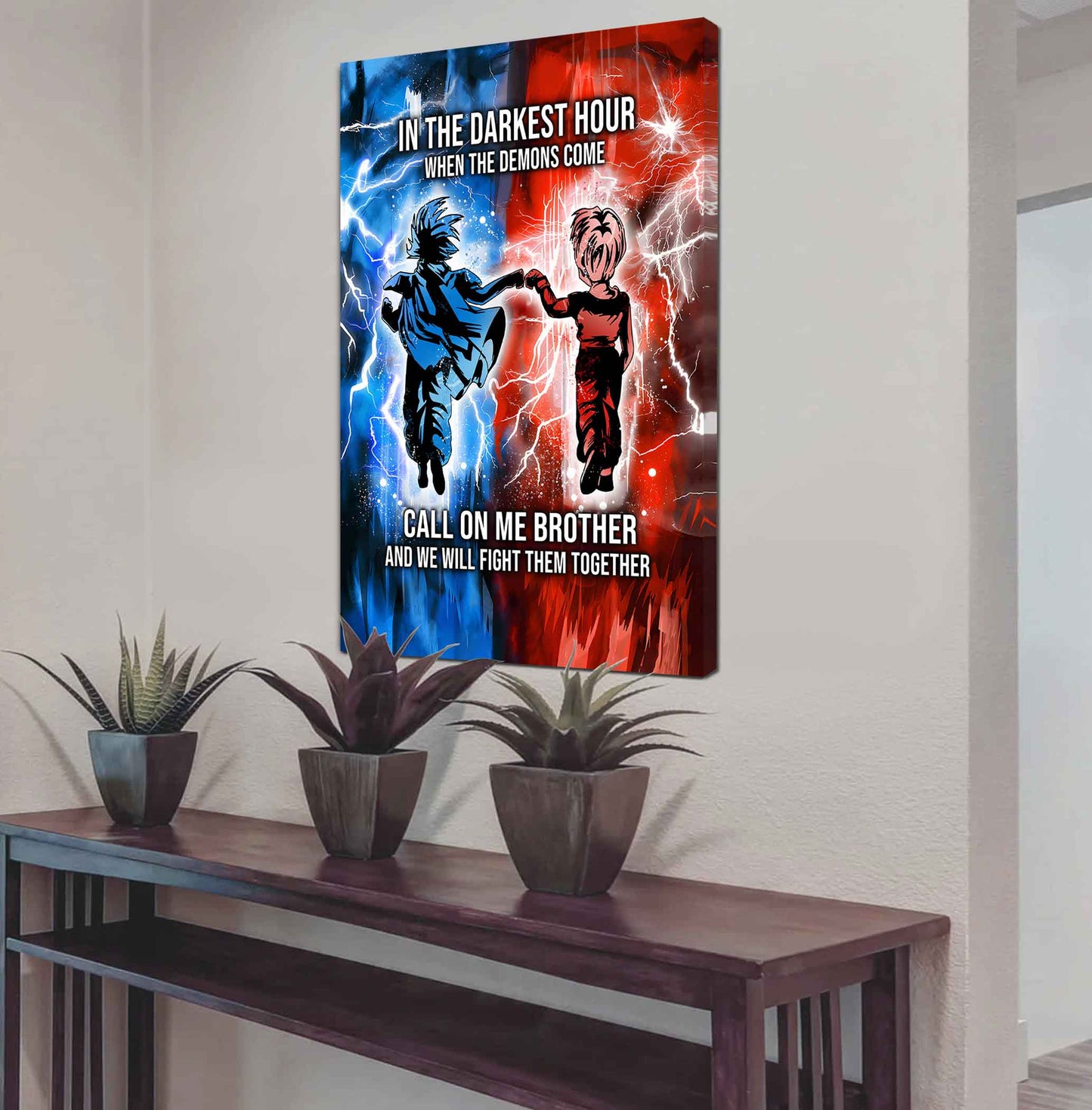 Brother Canvas Wall Art Call On Me Brother And We Will Fight Them Together Gift For Your Friend