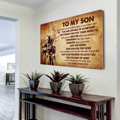 Samurai Poster Canvas Just Go Forth And Aim For The Skies From Dad To Son Gift For Your Son
