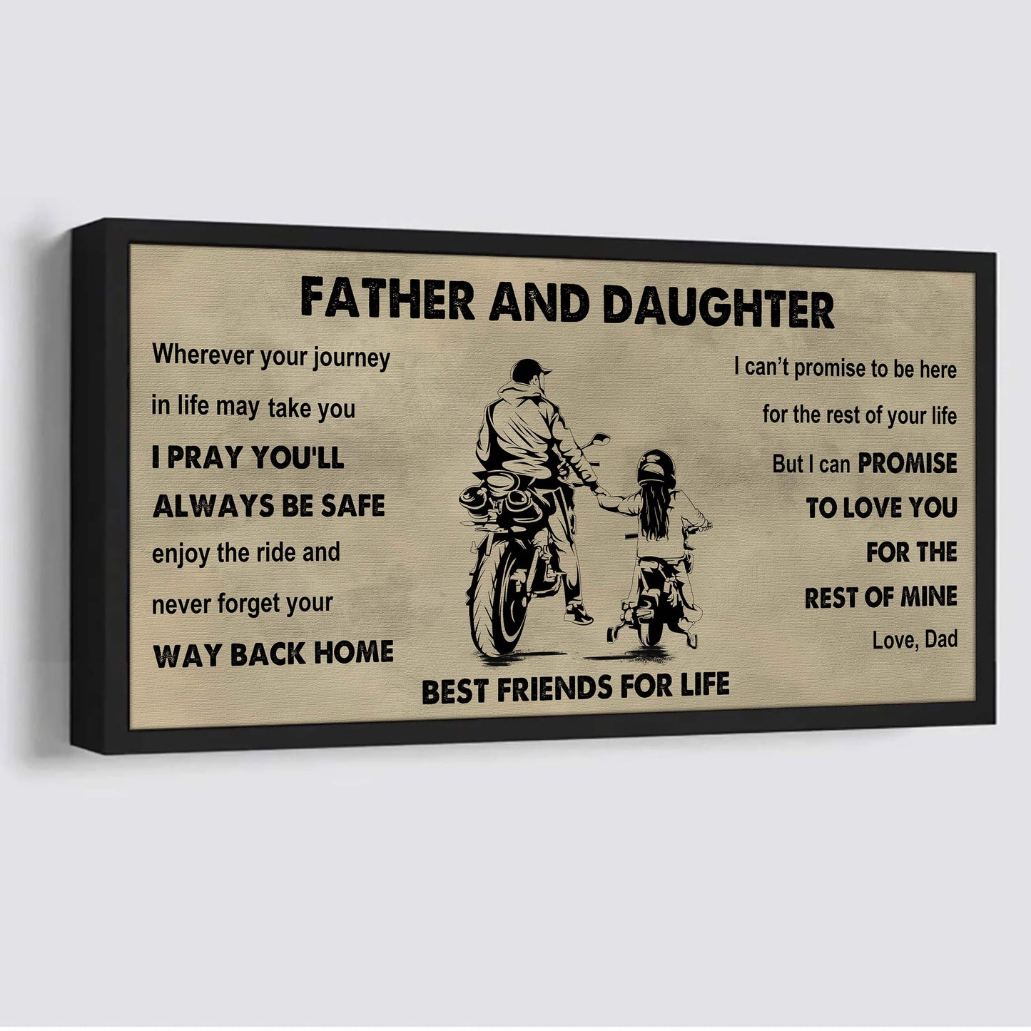 Family Father And Daughter Best Friends For Life - Ver 2 Never Forget Your Way Back Home Poster Canvas Gift For Daughter From Father
