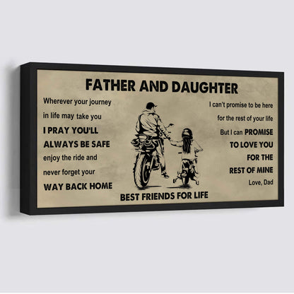 Soldier Father And Daughter Best Friends For Life - Ver 2 Never Forget Your Way Back Home Poster Canvas Gift For Daughter From Father