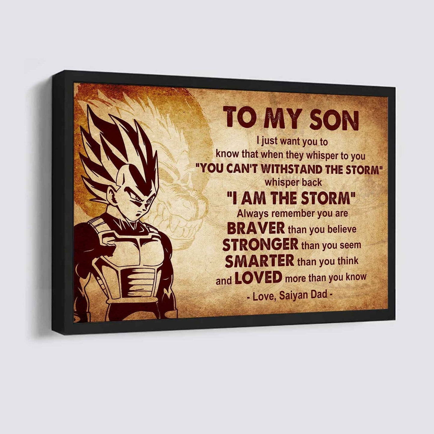 Samurai Poster Canvas Whisper Back I'm The Storm From Dad To Son Gift For Your Son