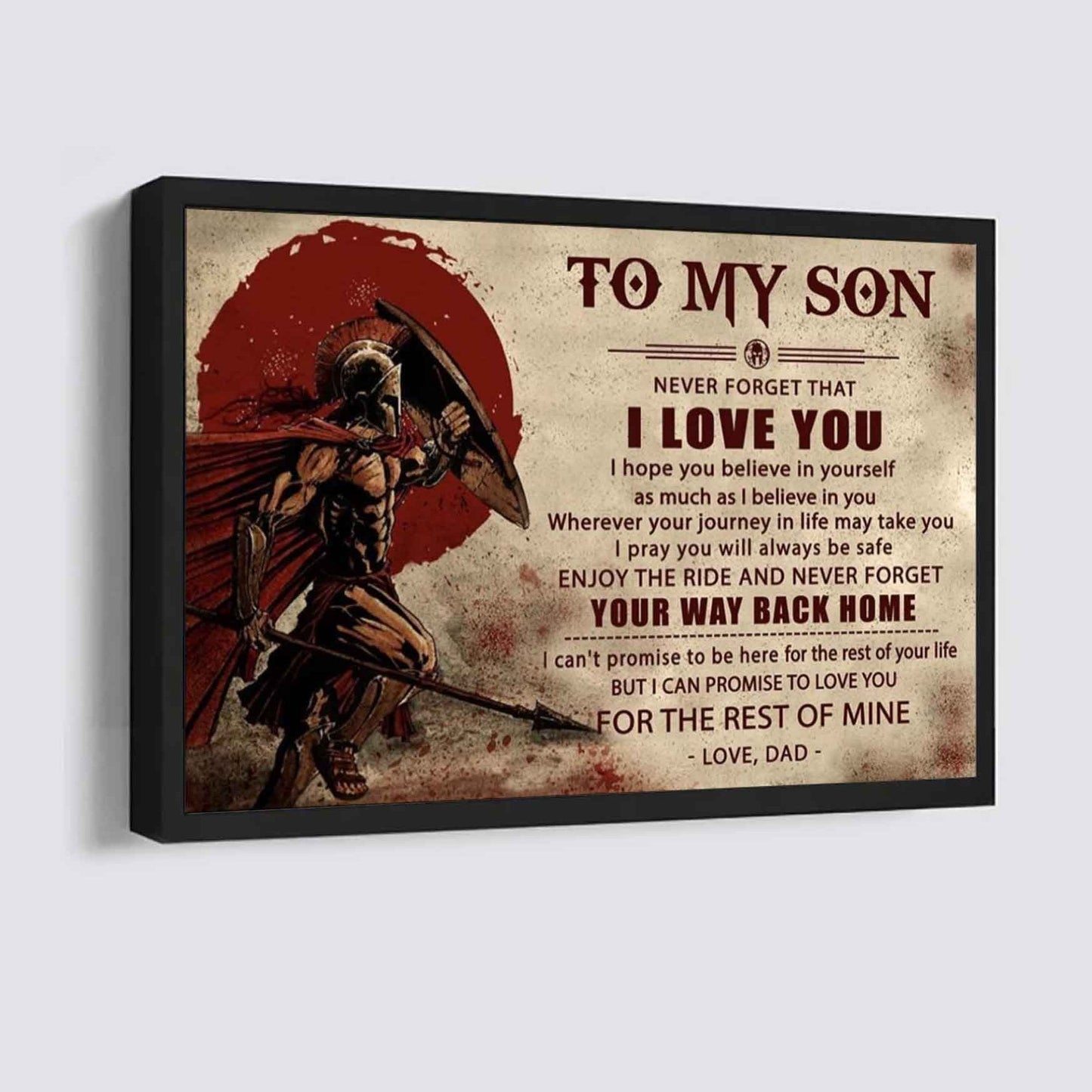 Spartan canvas dad to son-wbh