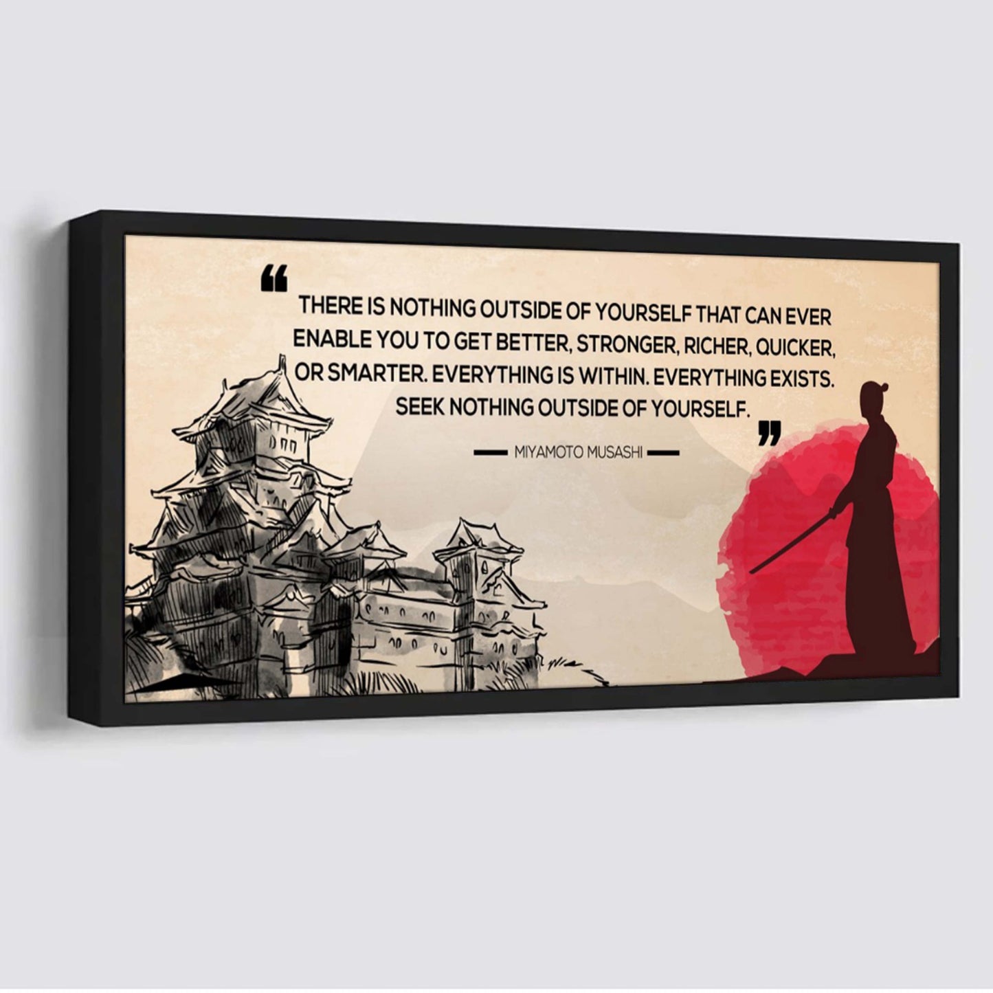 Samurai Poster Canvas-The Book of Five Rings