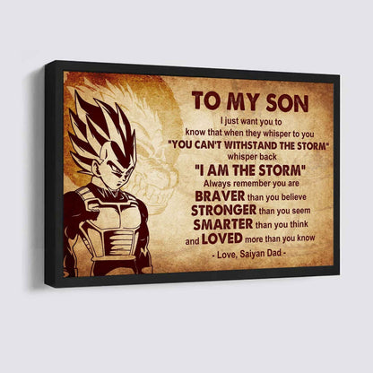 New Version Warrior Poster Canvas Whisper Back I'm The Storm From Dad To Son Gift For Your Son Motivational Quotes