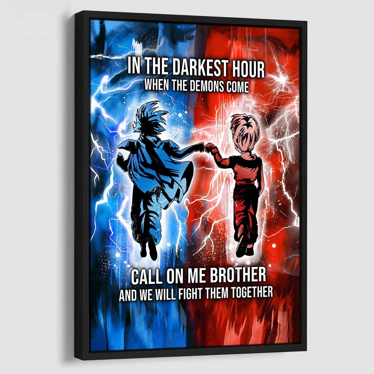 Brother Canvas Wall Art Call On Me Brother And We Will Fight Them Together Gift For Your Friend