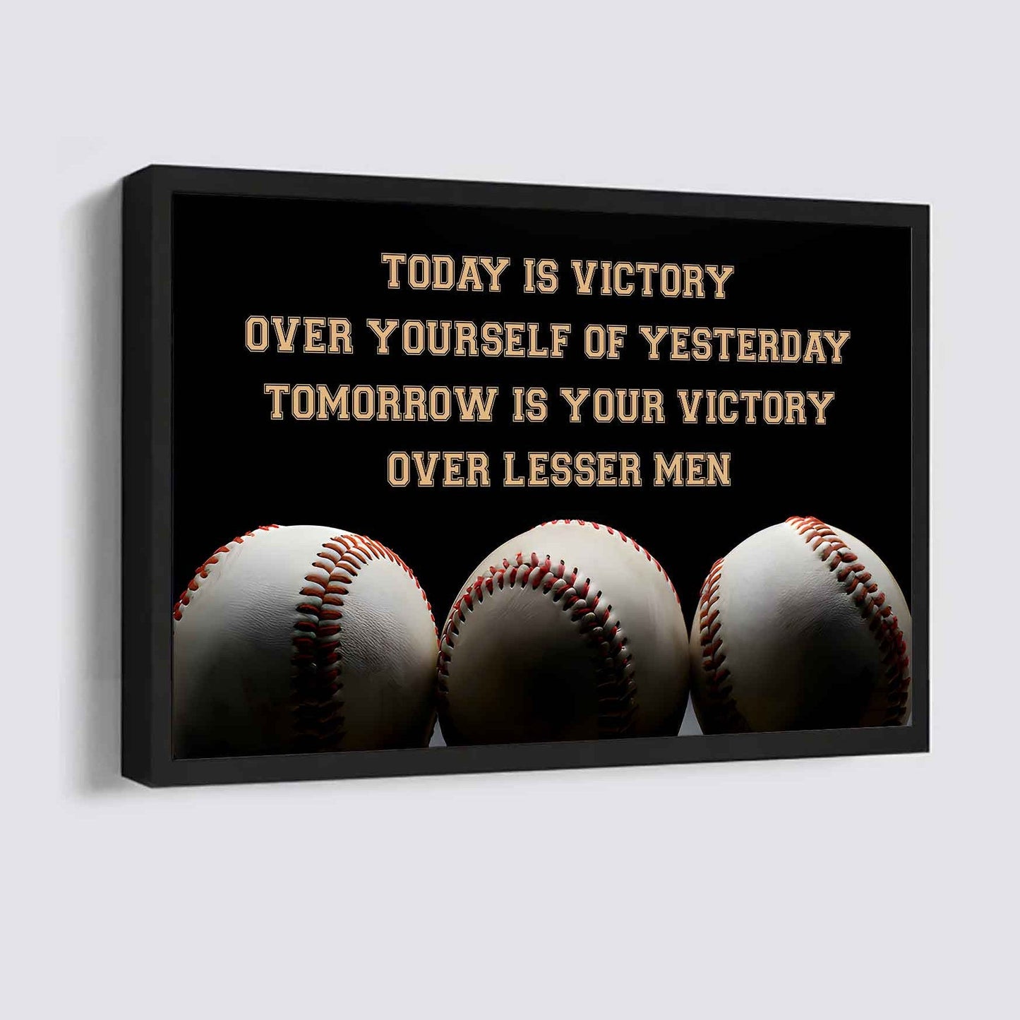 Sport Poster Canvas Today Is Victory Over Your Self Best Gift With Motivation Quotes