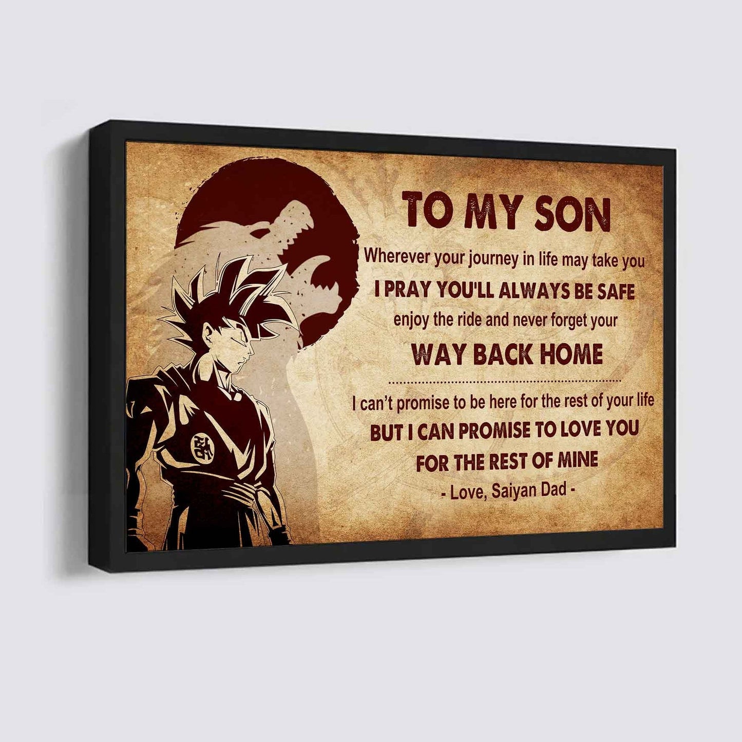 Samurai Poster Canvas Your Way Back Home From Dad To Son Gift For Your Son