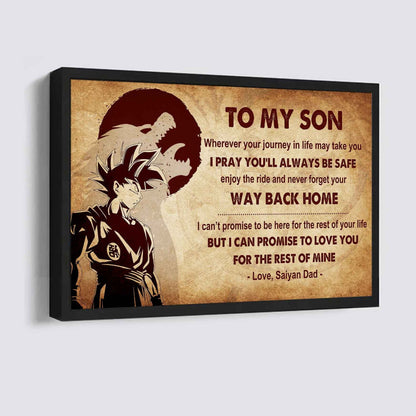 Samurai Poster Canvas Your Way Back Home From Dad To Son Gift For Your Son
