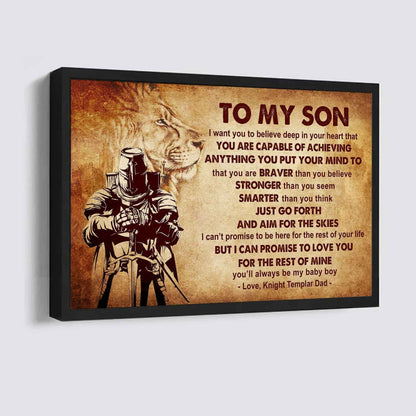 New Version Warrior Poster Canvas Just Go Forth And Aim For The Skies From Dad To Son Gift For Your Son Motivational Quotes