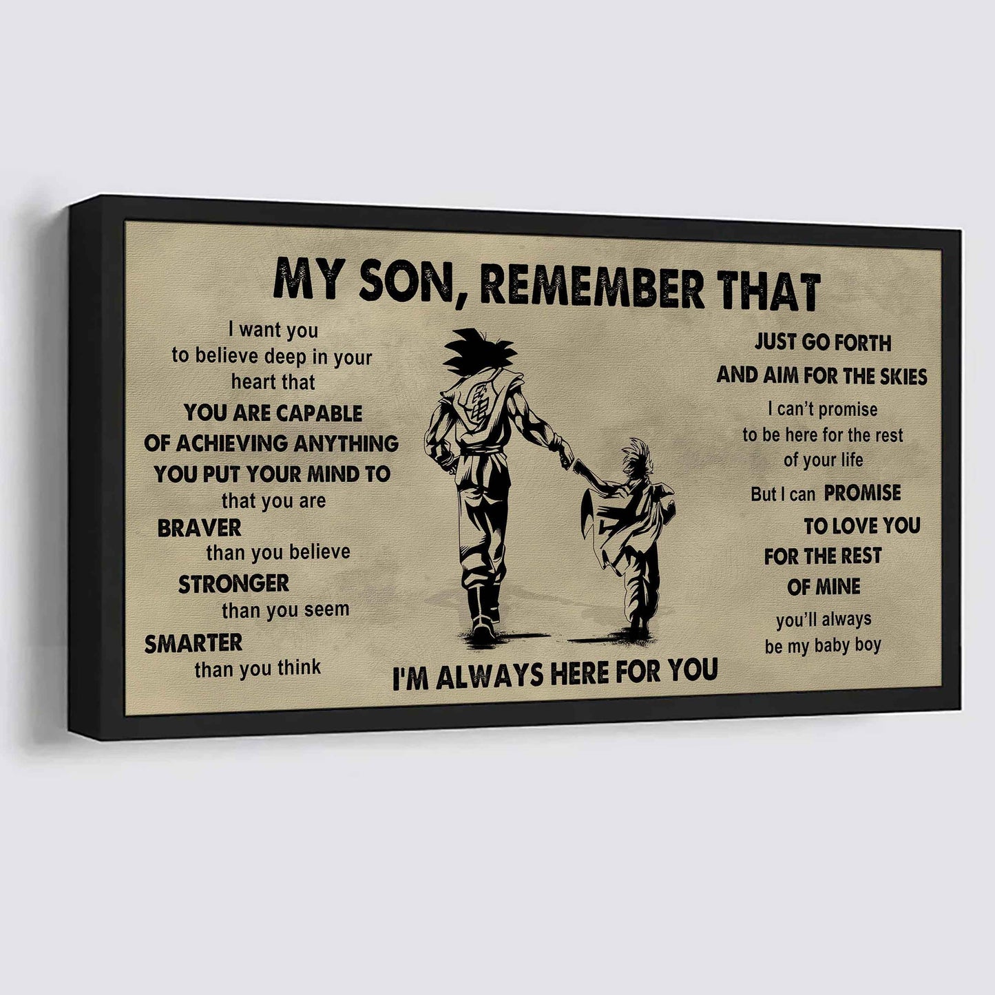 Personalized DRB Poster Canvas - My Son Remember That Just Go Forth And Aim For The Skies