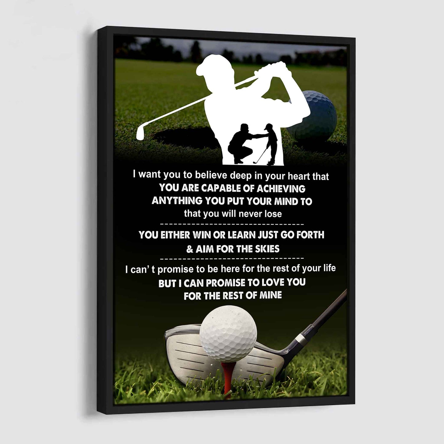 Poster Canvas To My Son You Will Never Lose You Either Win Or Learn - I Love You Gift From Dad