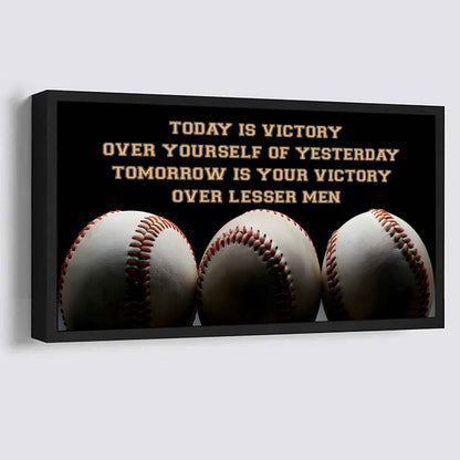 Hockey Poster Canvas - Today Is Victory Over Yourself Over Yourself Of Yesterday Tomorrow Is Your Victory Over Lesser Men