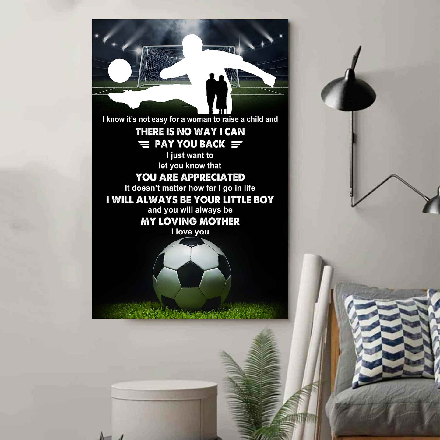 Poster Canvas To My Mom I Know It's Not Easy - I Will Always Be Your Little Boy Gift From Son