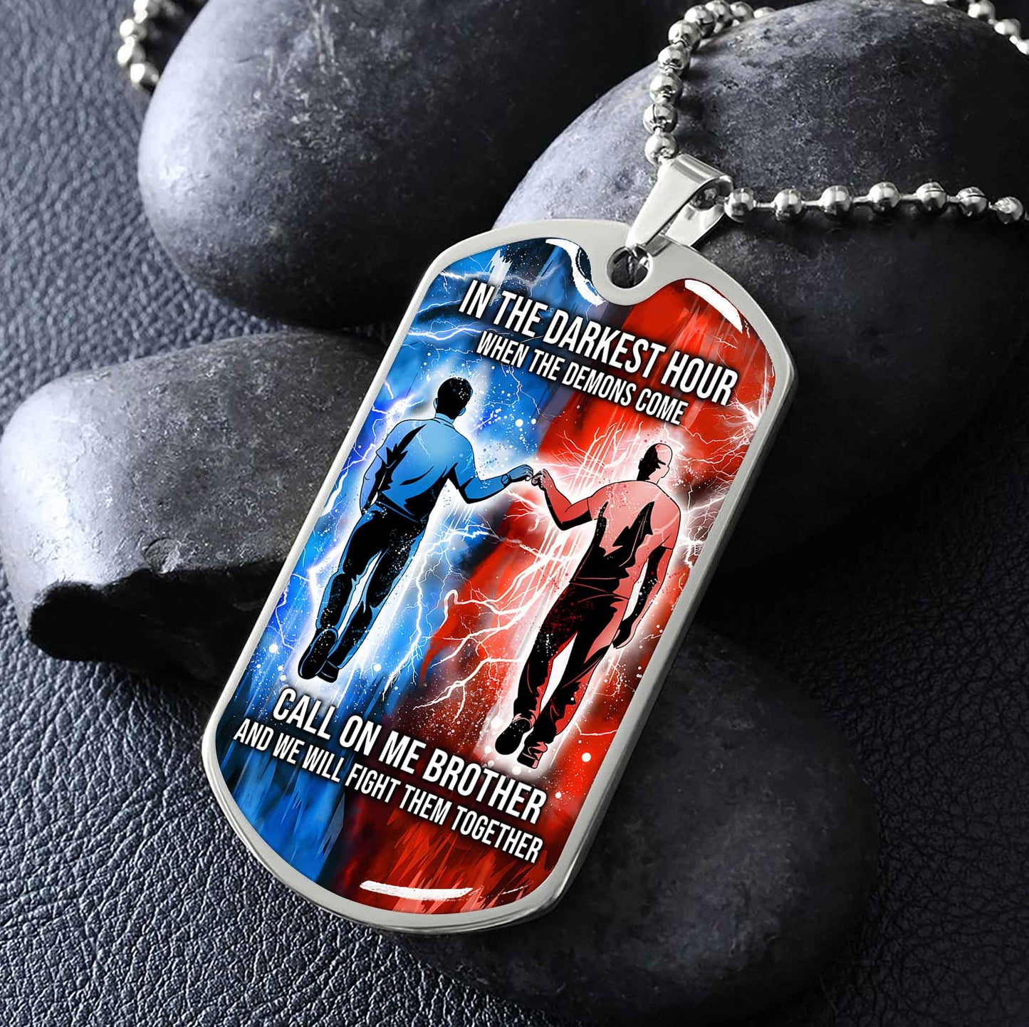 DRB Military Chain Silver Plated 18K Gold Plated Silver Plated Call On Me Brother And We Will Fight Them Together