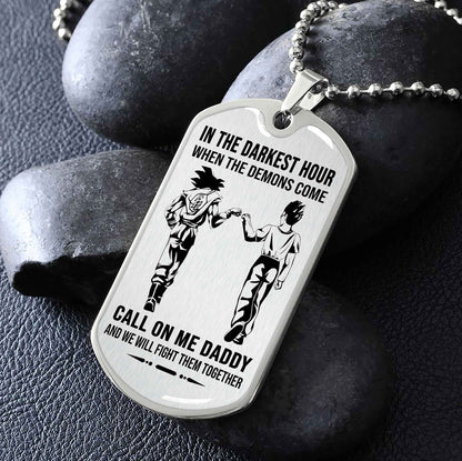 DRB Military Chain Silver Plated 18K Gold Plated Call On Me Daddy Gift For Your Dad