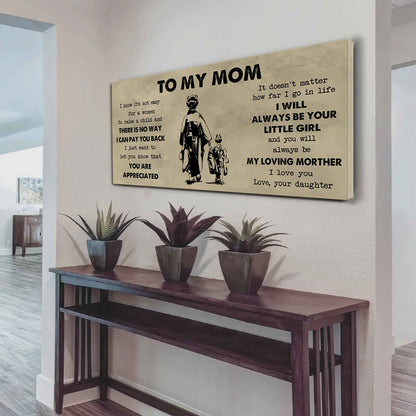 Family Child Poster Canvas To My Mom I Know It's Not Easy To Raise - I Will Always Be Your Little Boy