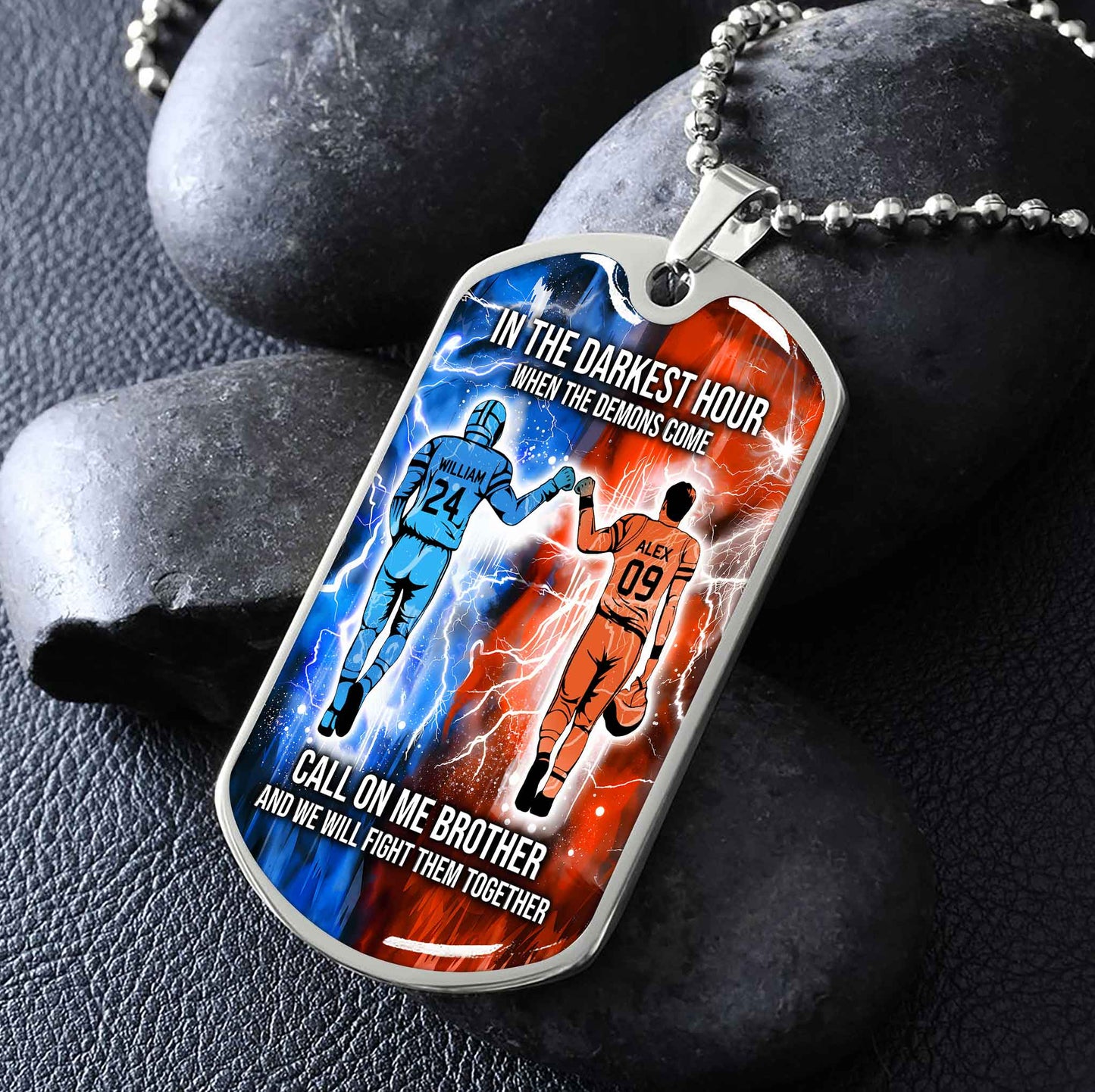 DRB Military Chain Silver Plated 18K Gold Plated Silver Plated Call On Me Brother And We Will Fight Them Together