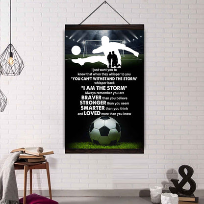 Poster Canvas To My Son Whisper Back I Am The Storm Loved More Than You Know Gift From Dad