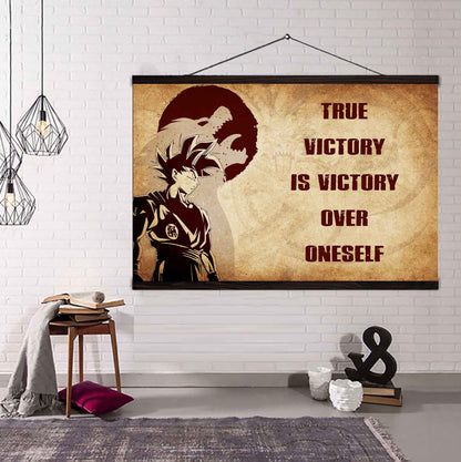 Samurai Poster Canvas True Victory Is Victory Over Oneself Gift For Your Friend