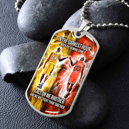 DRB Military Chain Silver Plated 18K Gold Plated Silver Plated Call On Me Brother And We Will Fight Them Together