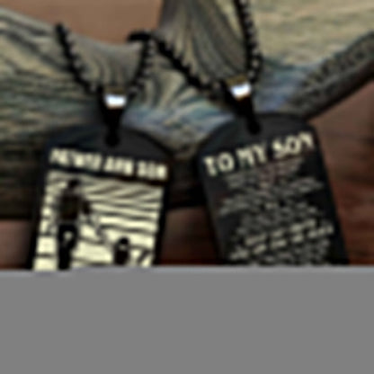 DRB Double Sided Dog Tag Father And Son Best Friend For Life - Gift For Son Just Go Forth And Aim For The Skies