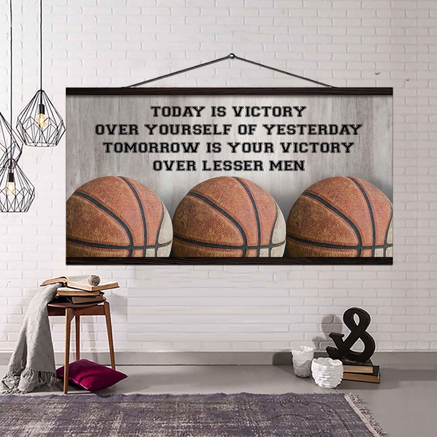 Tennis Poster Canvas - Today Is Victory Over Yourself Over Yourself Of Yesterday Tomorrow Is Your Victory Over Lesser Men