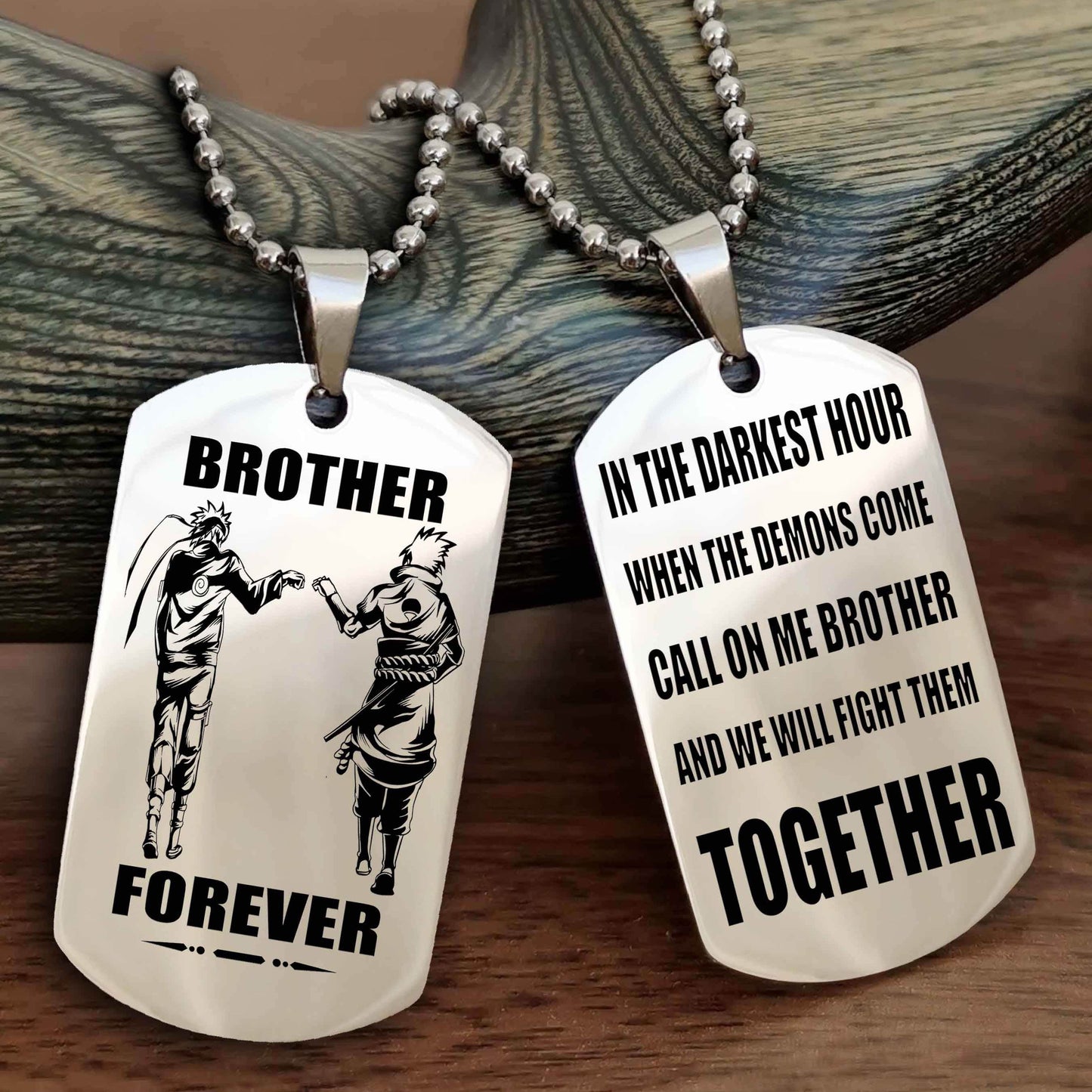 Spartan Personalized Double Sided Dog Tag For My Brother - Call On Me Brother And We Will Fight Them Together Gift For Your Friend