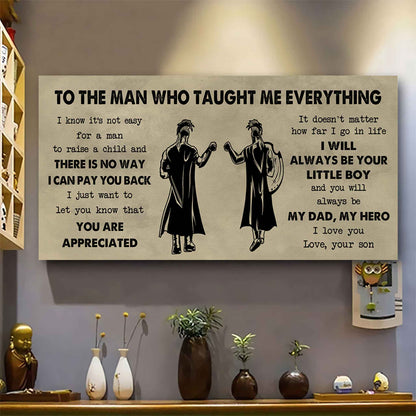 Family Poster Horizontal Canvas To My Dad I Know It's Not Easy To Raise A Child I Will Always Be Your Little Boy Gift From Son To Dad