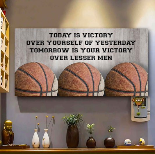Soccer Poster Canvas - Today Is Victory Over Yourself Over Yourself Of Yesterday Tomorrow Is Your Victory Over Lesser Men