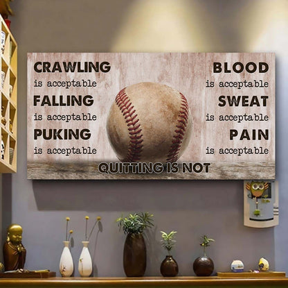 American Football Poster Canvas Quiting Is Not