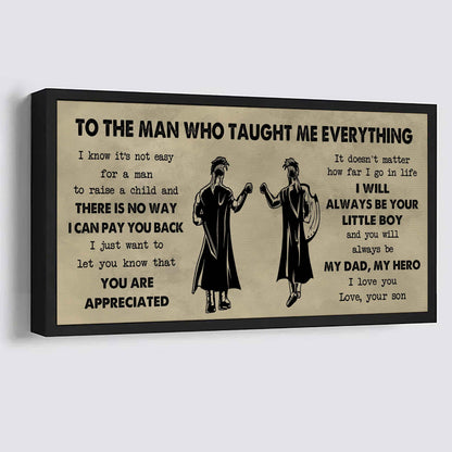 Family Poster Horizontal Canvas To My Dad I Know It's Not Easy To Raise A Child I Will Always Be Your Little Boy Gift From Son To Dad