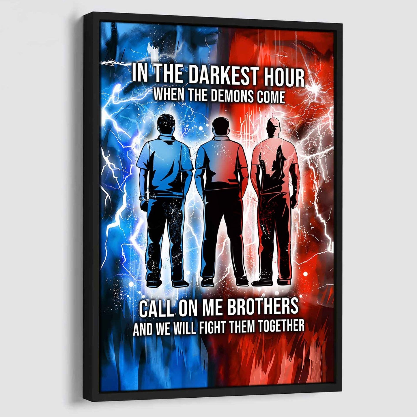 Brother Canvas Wall Art Call On Me Brother And We Will Fight Them Together Gift For Your Friend