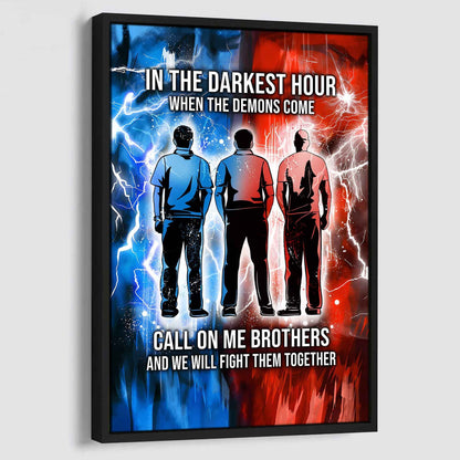 Brother Canvas Wall Art Call On Me Brother And We Will Fight Them Together Gift For Your Friend