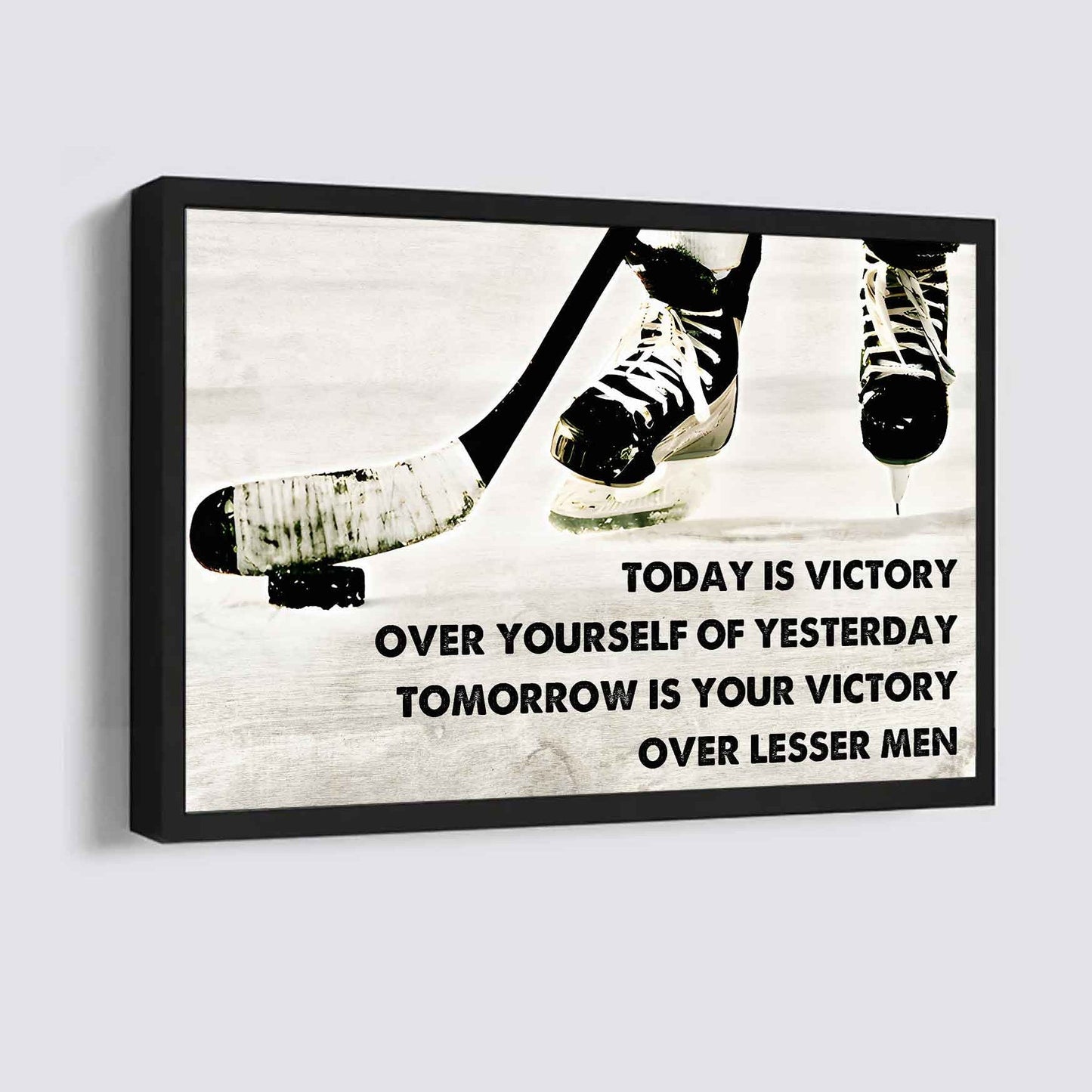 Sport Poster Canvas Today Is Victory Over Your Self Best Gift With Motivation Quotes