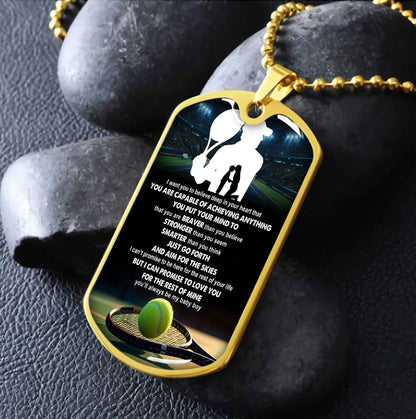 Sport Military Chain 18K Gold Plated Silver Plated To My Son Mom Motivation Message