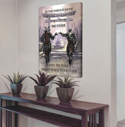 DRB Canvas Wall Art Call On Me Brother And We Will Fight Them Together Gift For Your Friend
