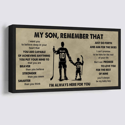 Personalized Sport Poster Canvas - My Son Remember That Just Go Forth And Aim For The Skies