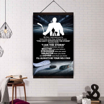 Sport Poster Canvas Dad To Son - Whisper Back I Am The Storm I Will Always Your No 1 Fan