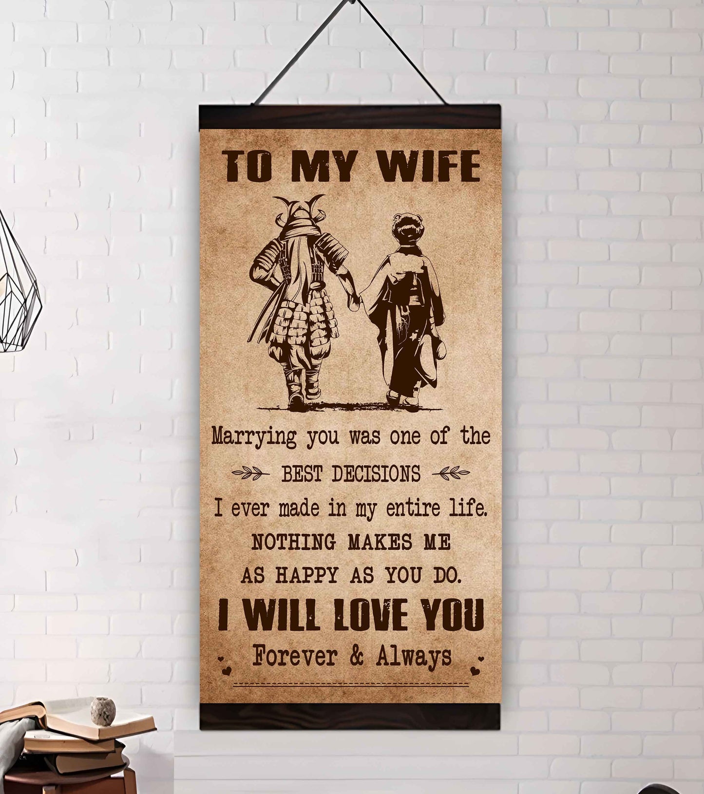 Poster Canvas To My Wife Marrying You Was One Of The Best Decisions - I Will Love You Forever And Always Gift For Your Wife