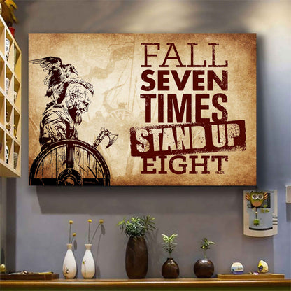 Samurai Poster Canvas Fall Down Seven Times Stand Up Eight