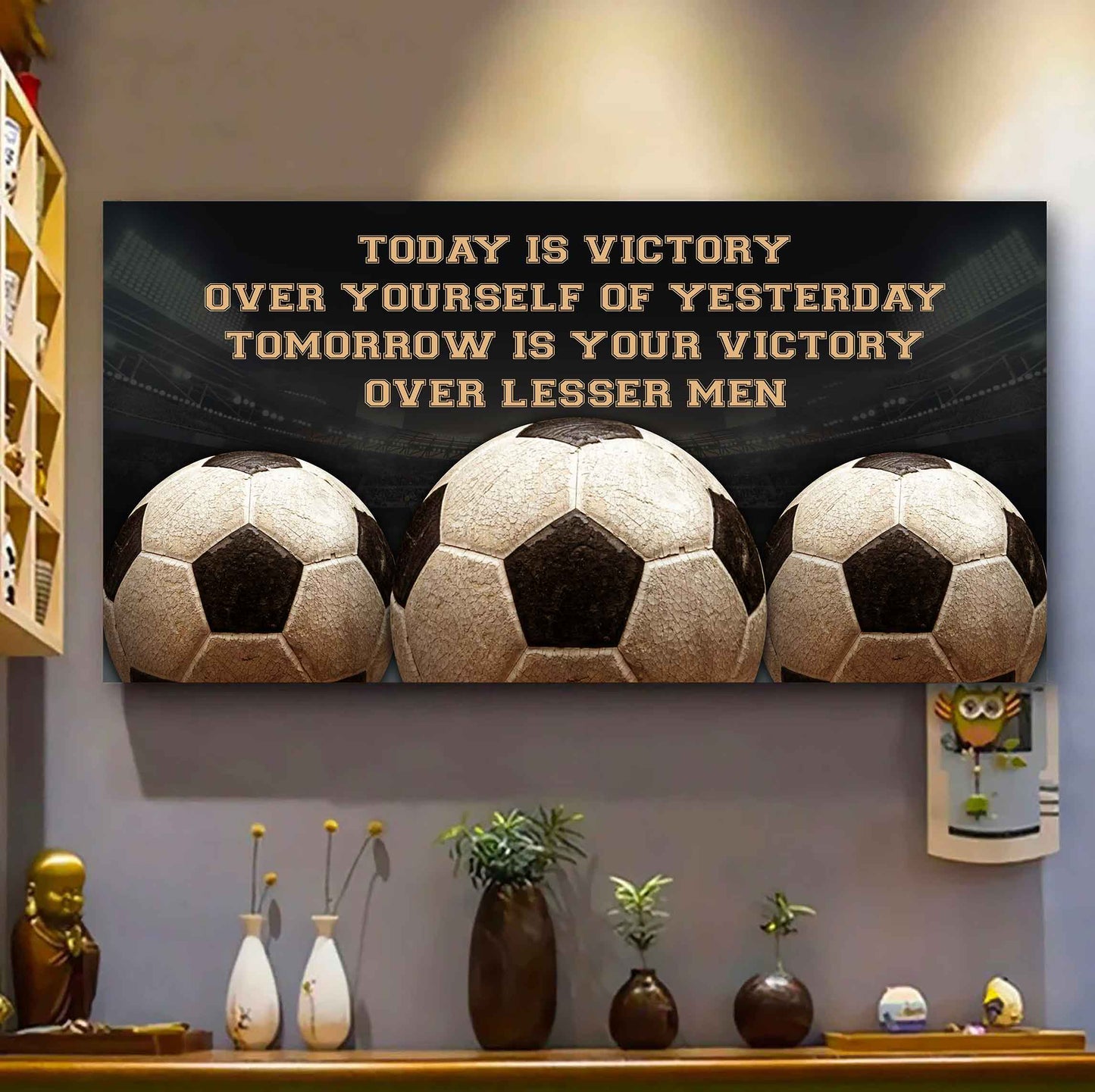 Basketball Poster Canvas - Today Is Victory Over Yourself Over Yourself Of Yesterday Tomorrow Is Your Victory Over Lesser Men
