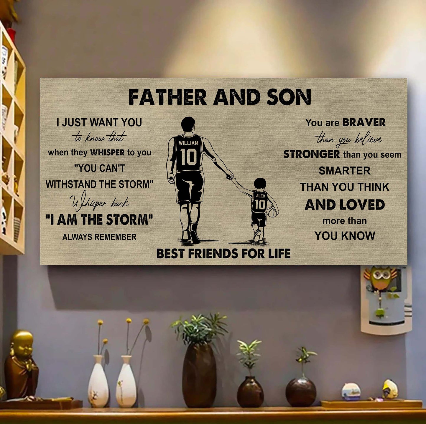 Soccer Father And Son Best Friends For Life - I Am The Storm Poster Canvas Gift For Son From Father