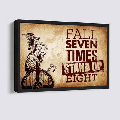 Samurai Poster Canvas Fall Down Seven Times Stand Up Eight