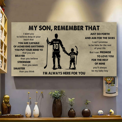 Personalized Sport Poster Canvas - My Son Remember That Just Go Forth And Aim For The Skies