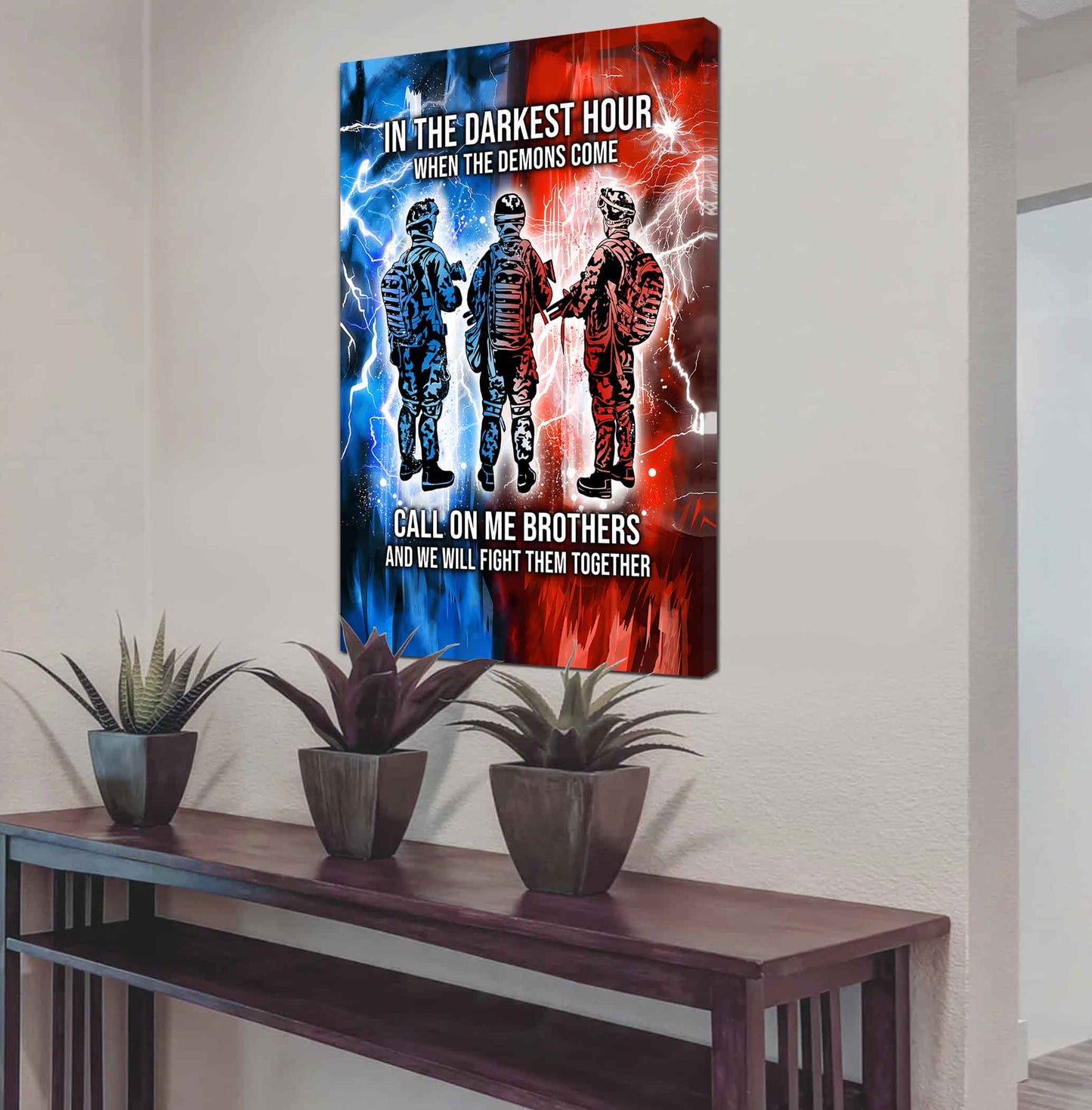 Brother Canvas Wall Art Call On Me Brother And We Will Fight Them Together Gift For Your Friend