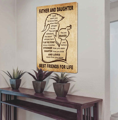 Personalized Family Poster Canvas I Just Want You To Know That - I Am The Storm To My Son Gift From Dad Gift For Your Son