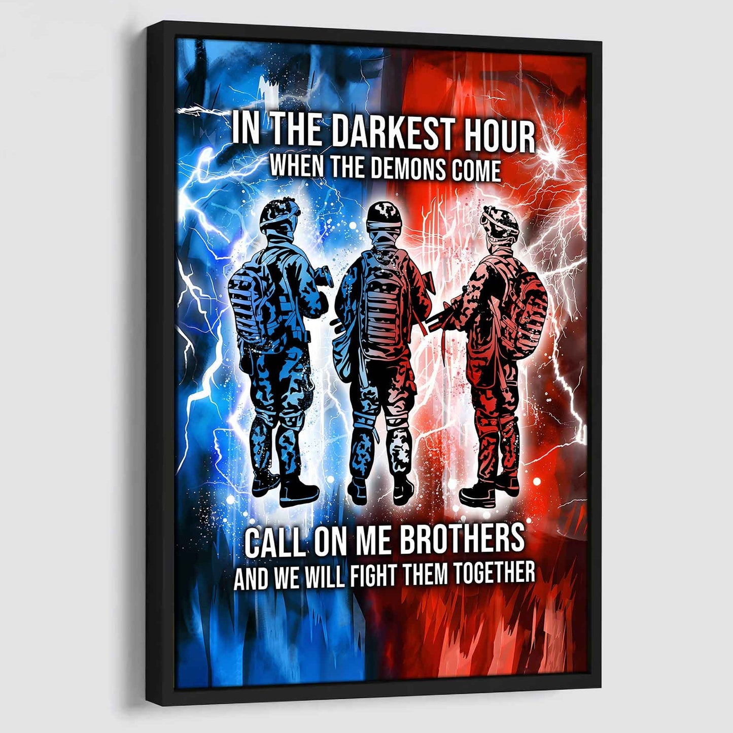 Brother Canvas Wall Art Call On Me Brother And We Will Fight Them Together Gift For Your Friend