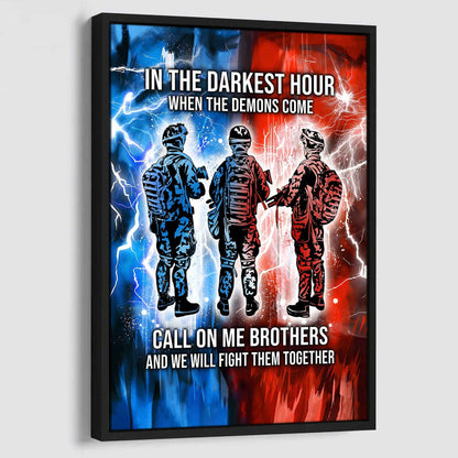 Brother Canvas Wall Art Call On Me Brother And We Will Fight Them Together Gift For Your Friend