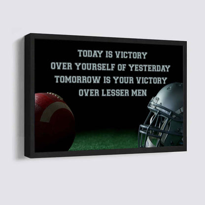 Sport Poster Canvas Today Is Victory Over Your Self Best Gift With Motivation Quotes